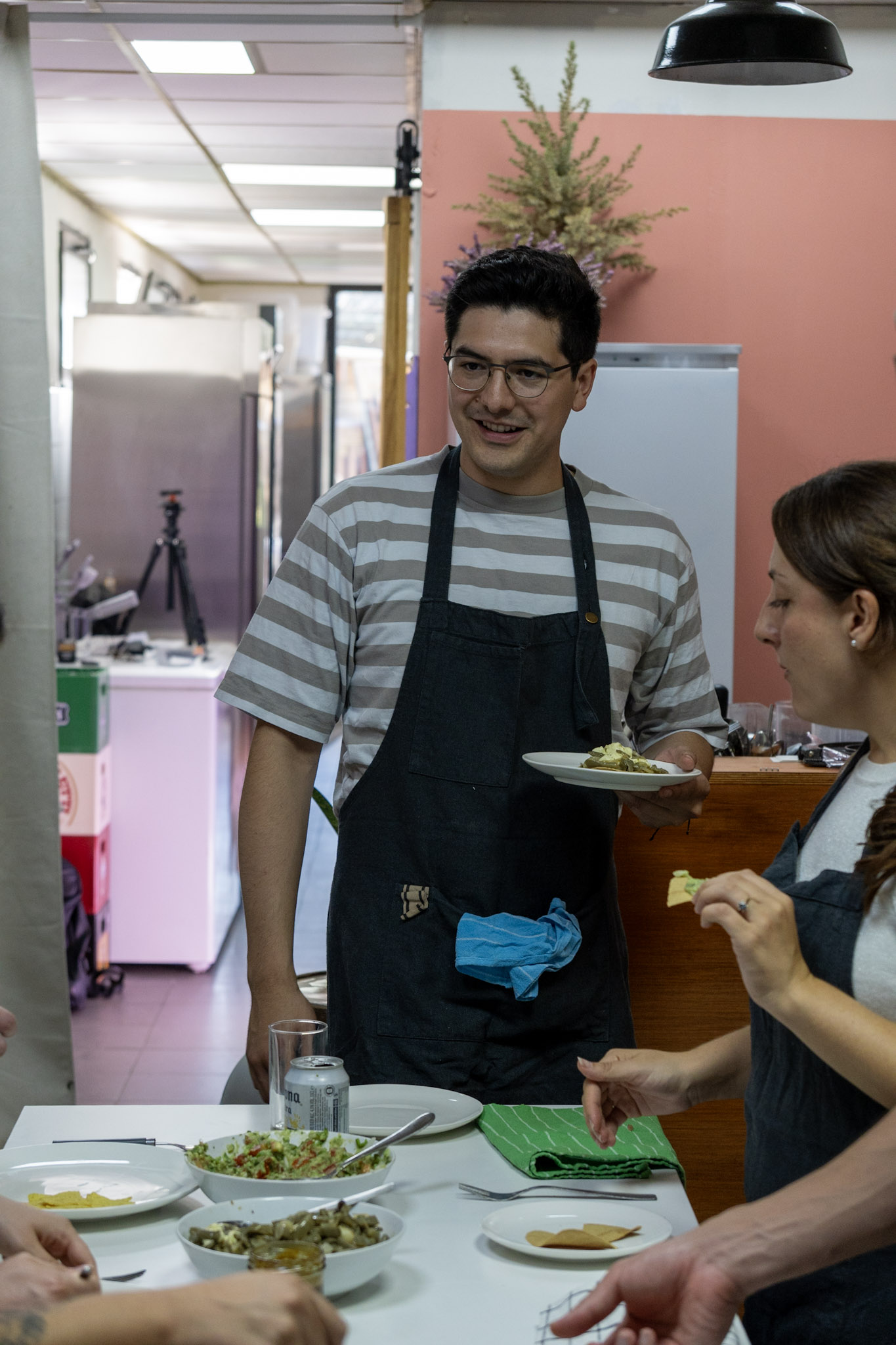 César, mid-service at a Chilango Eats session